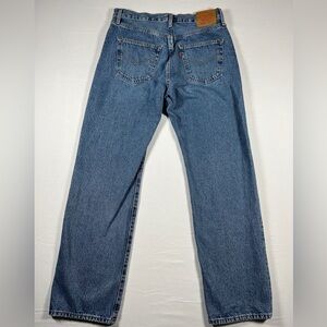 Levis 501 90s Straight Fit Med Wash Denim Jeans Classic Mid Rise Womens Size 31